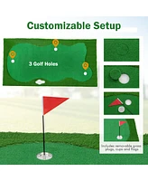 Slickblue Golf Putting Green with Realistic Artificial Grass Turf