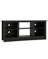Slickblue Tv Stand for up to 65" Flat Screen TVs with Adjustable Shelves 18" Electric Fireplace