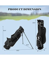 Slickblue Golf Stand Cart Bag with 4 Way Divider Carry Organizer Pockets