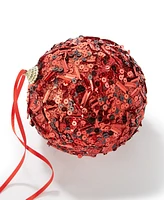 Holiday Lane Royal Holiday Red Sequin Decorated Ornament, Exclusively at Macy's