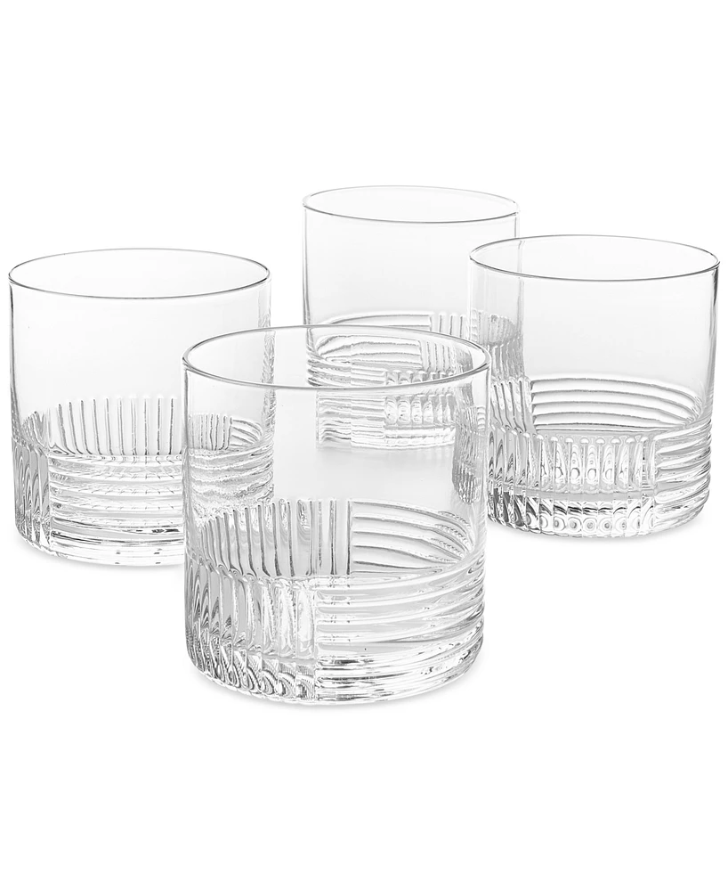 The Cellar Lia Collection Fluted Double Old Fashion Glasses, Set of 4, Exclusively at Macy's