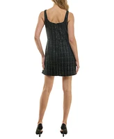 Trixxi Juniors' Tweed and Imitation Pearl Accented Dress