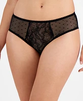 I.n.c. International Concepts Women's Lace Mesh-Panel Brief, Created for Macy's