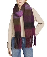 Steve Madden Women's Brushed Plaid Blanket Wrap Scarf