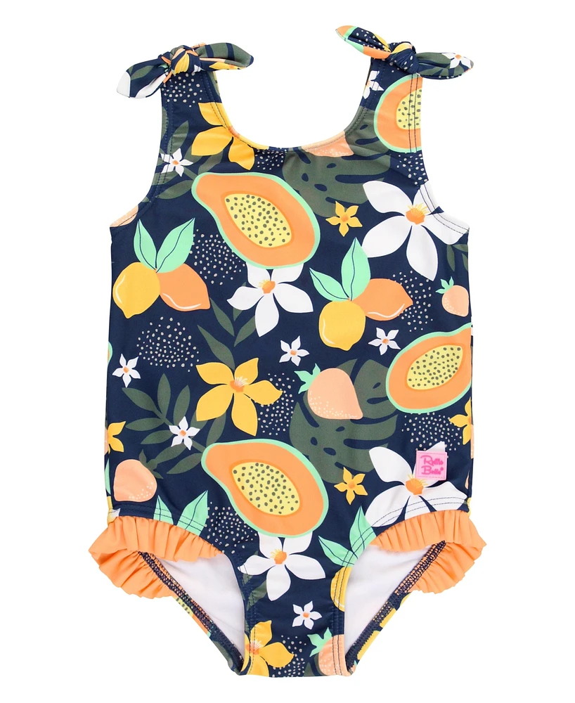 RuffleButts Baby Girls Tie Shoulder One Piece