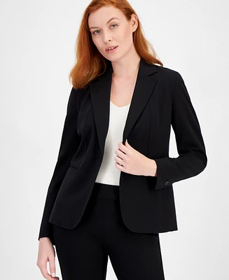 Anne Klein Single-Button Notched-Lapel Blazer