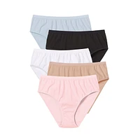 Comfort Choice Women's Hi-Cut Cotton Brief 5-Pack