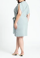 Eloquii Plus Mini Dress With Tie