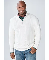 Liberty Blues by KingSize Men's Big & Tall Shoreman's Quarter Zip Cable Knit Sweater