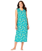 Dreams & Co. Women's Plus Long Sleeveless Sleepshirt