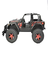 Toy Shock Jeep Black Wrangler Rubicon 2 Door Rc Car