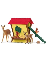 Schleich Farm World Feeding The Forest Animals Playset