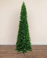 Nearly Natural 14ft. Artificial Slim Green Mountain Pine Christmas Tree with 1600 Warm White Led Lights and 4660 Branches