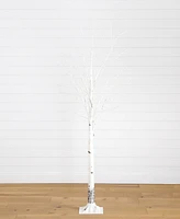 Nearly Natural 3ft. Pre-Lit Artificial White Birch Tree with 92 Warm White Led Lights