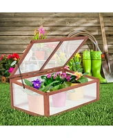 Sugift Outdoor Indoor Garden Portable Wooden Greenhouse