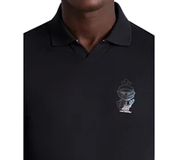 Karl Lagerfeld Paris Men's Slim-Fit Printed Micro-Pique Polo Shirt