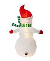 Glitzhome 8FT Lighted Inflatable Icy Snowman Decor