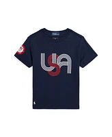 Polo Ralph Lauren Toddler and Little Boys Team Usa Cotton Jersey Graphic Tee