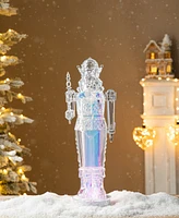 Glitzhome 18 H Acrylic Light Emitting Diode Color Changing Lighted Tabletop Nutcracker Figurine