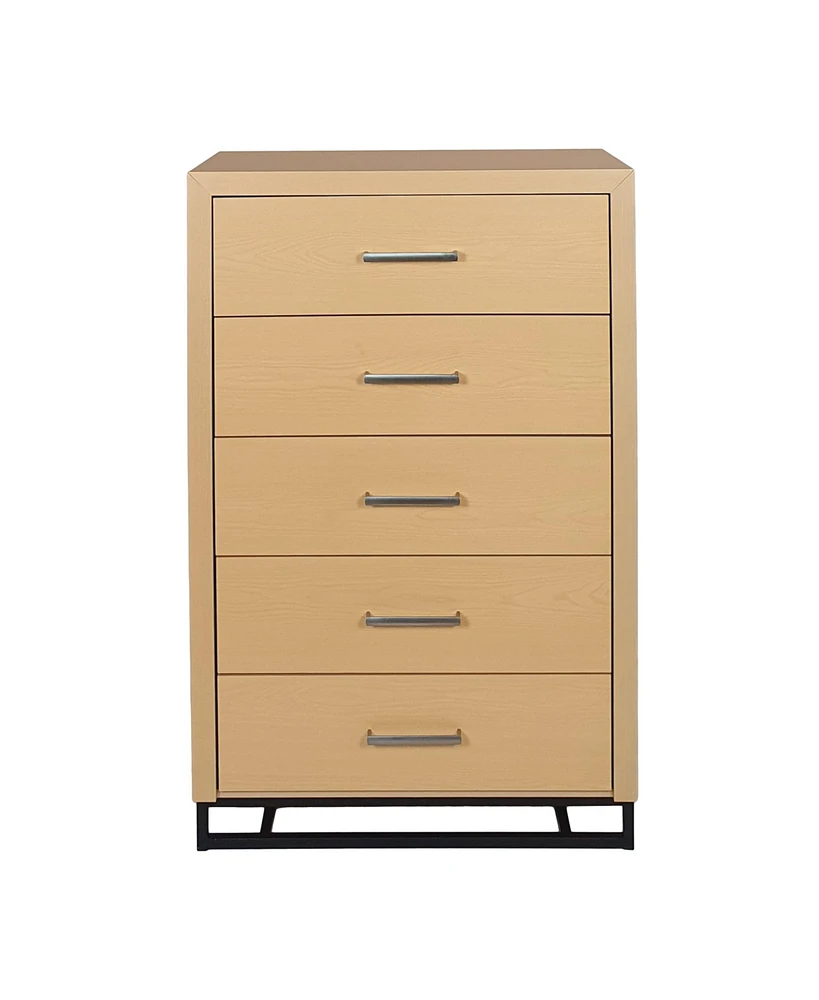 Simplie Fun Contemporary Iron-Base Dresser with Storage and Display