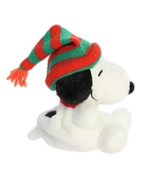 Aurora Mini Palm Pals Snoopy Beanie Peanuts Festive Plush Toy White 5"