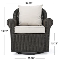 Wicker Swivel Rocking Chair Cozy Outdoor Relaxation and Comfort
