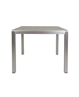 Simplie Fun Premium Square Patio Table Elegant Dining for Outdoor Alfresco Meals