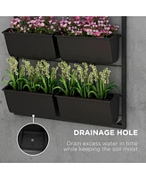 Streamdale Furniture 3-Tier Vertical Hanging Wall Planter for Outdoor and Indoor Spaces