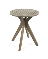 Simplie Fun Exquisite Acacia Wood Bistro Table for Sophisticated Outdoor Dining