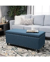 Stylish Storage Ottoman with Ample Space and Birch Legs