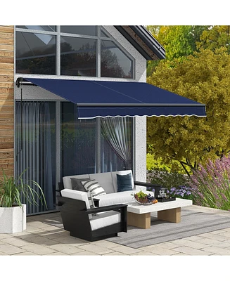 Simplie Fun Retractable Awning Water & Uv Resistant, Adjustable Shade for Patios