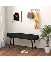 Slickblue 47" Upholstered Entryway Bench with Heavy-duty Metal Frame