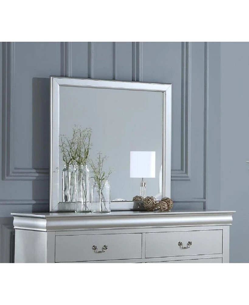 Simplie Fun Louis Philippe Iii Mirror In Platinum