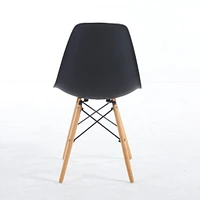 Mid-Century 5-Piece Dining Set with Black Table