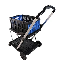 Collapsible, Multi-Level Aluminum and Pp Utility Trolley with Smooth Wheels