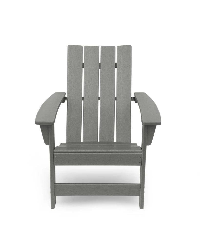 Simplie Fun Durable Resin Adirondack Chair with Rustic Aesthetic