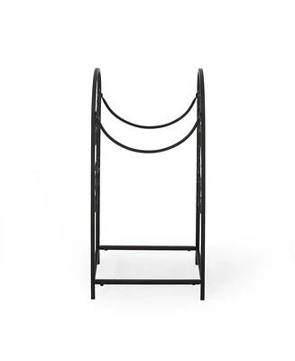 Streamdale Furniture Classic Iron Log Rack Elegance Meets Practicality for Your Fireplace