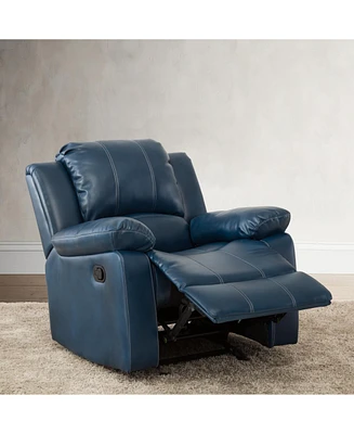 Streamdale Furniture Charlotte Navy Blue Leather Gel Recliner