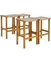 Slickblue Patio Wood Bar Stools for Outdoors