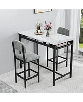 Streamdale Furniture Durable & Cozy Dining Chair Set with Premium Cushions and Sturdy Steel Frame