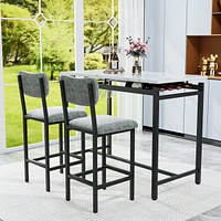 Streamdale Furniture Durable & Cozy Dining Chair Set with Premium Cushions and Sturdy Steel Frame