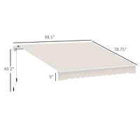 Retractable Awning for Sun and Rain Protection