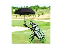 Slickblue 4 Wheel Golf Push Cart with Brake Scoreboard Adjustable Handle