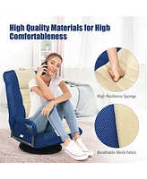 Costway 360-Degree Swivel Gaming Floor Chair with Foldable Adjustable