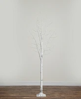 Nearly Natural 8ft. Pre-Lit Artificial White Birch Tree with 500 Warm White Led Lights