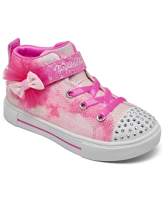 Skechers Toddler Girl's Twinkle Toes: Sparks - Ombre Dazzle High Top Light-Up Stay-Put Casual Sneakers from Finish Line