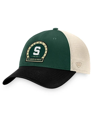 Top of the World Men's Green Michigan State Spartans Refined Trucker Adjustable Hat