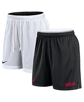 Nike Men's White/Black Georgia Bulldogs Primetime Reversible Performance Shorts