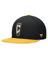 Fanatics Men's Black/Gold Columbus Crew Downtown Snapback Hat