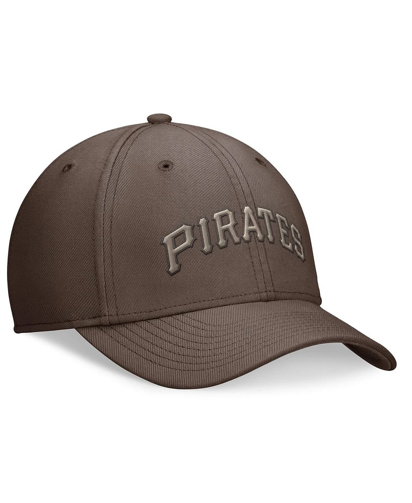 Nike Men's Brown Pittsburgh Pirates Statement Ironstone Performance SwooshFlex Hat